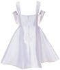 Rare Editions Big Girls Sleeveless Bow-Accented Mikado Fit & Flare Dress, Color:White - Image 2