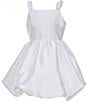 Rare Editions Big Girls Sleeveless Bubble-Hem Mikado Fit-And-Flare Dress, Color:White - Image 1
