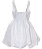 Rare Editions Big Girls Sleeveless Bubble-Hem Mikado Fit-And-Flare Dress, Color:White - Image 2