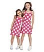 Color:Pink - Image 6 - Big Girls 7-16 Sleeveless Daisy Crochet Shift Dress