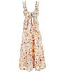 Color:Floral Ivory - Image 2 - Big Girls 7-16 Sleeveless Floral-Printed Long Dress