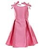 Color:Fuchsia - Image 1 - Big Girls 7-16 Sleeveless Mikado Fit & Flare Dress