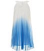 Color:Royal - Image 2 - Big Girls 7-16 Sleeveless Pleated Ombre Shift Dress