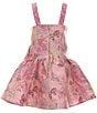 Rare Editions Big Girls Sleeveless Floral Butterfly Brocade Dress - Image 2