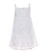 Color:White - Image 2 - Little Girls 2T-6X Floral Embroidered Gauze Fit & Flare Dress