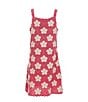 Color:Pink - Image 2 - Little Girls 2T-6X Sleeveless Daisy Crocheted Shift Dress