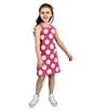 Color:Pink - Image 4 - Little Girls 2T-6X Sleeveless Daisy Crocheted Shift Dress