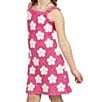 Color:Pink - Image 5 - Little Girls 2T-6X Sleeveless Daisy Crocheted Shift Dress
