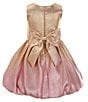 Color:Gold - Image 2 - Little Girls 2T-6X Sleeveless Ombre Bow-Back Bubble-Hem Dress