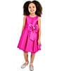 Rare Editions Little Girls Sleeveless Pleated Mikado Fit-And-Flare Dress, Color:Berry - Image 1