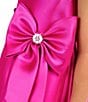 Rare Editions Little Girls Sleeveless Pleated Mikado Fit-And-Flare Dress, Color:Berry - Image 4