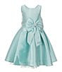 Rare Editions Little Girls Sleeveless Pleated Mikado Fit-And-Flare Dress, Color:Sage - Image 1