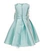 Rare Editions Little Girls Sleeveless Pleated Mikado Fit-And-Flare Dress, Color:Sage - Image 2