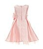 Color:Pink - Image 2 - Little Girls 2T-6X Sleeveless Pleated Mikado Fit-And-Flare Dress