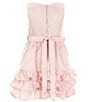 Color:Blush - Image 2 - Little Girls 2T-6X Sleeveless Satin Fit And Flare Dress
