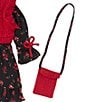Color:Burgundy - Image 6 - Little Girls 2T-6X Sleeveless Solid Sweater Knit Vest & Floral-Printed Fit And Flare Dress Set
