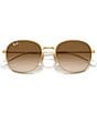 Color:Gold Flash - Image 5 - 0rb3809 Unisex 55mm Phantos Gradient Lens Sunglasses