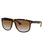 Color:Tortoise - Image 1 - Boyfriend Wayfarer 56mm Sunglasses