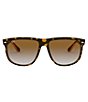 Color:Tortoise - Image 2 - Boyfriend Wayfarer 56mm Sunglasses