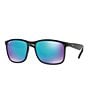 Color:Matte Black - Image 1 - Chromance Square Polarized Flash/Mirror Sunglasses