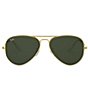 Ray-Ban Unisex Classic Aviator 55mm Sunglasses, Color:Gold Green - Image 2