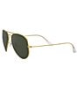 Color:Gold Green - Image 3 - Unisex Classic Aviator 55mm Sunglasses
