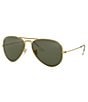 Color:Gold - Image 1 - Classic Aviator Polarized 62mm Sunglasses
