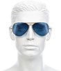Color:Blue Gold - Image 2 - Classic Aviator Polarized 62mm Sunglasses
