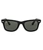 Color:Black - Image 2 - Classic Wayfarer 54mm Polarized Sunglasses