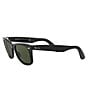 Color:Black Green - Image 3 - Solid Classic Wayfarer Sunglasses
