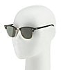 Color:Black - Image 2 - Clubmaster® Classic Unisex UV Protection Solid Square Sunglasses
