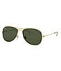 Ray-Ban Cockpit Aviator 59mm Sunglasses, Color:Gold Green - Image 1