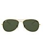 Ray-Ban Cockpit Aviator 59mm Sunglasses, Color:Gold Green - Image 2