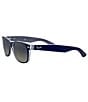 Ray-Ban Men's Colorblock Wayfarer Sunglasses, Color:Blue - Image 3