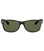 Ray-Ban Men's Colorblock Wayfarer Sunglasses, Color:Black Crystal - Image 2