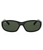 Color:Black - Image 2 - Daddy-O Rectangle Sunglasses
