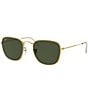 Color:Gold/Green - Image 1 - Unisex Frank Legend Square 51mm Sunglasses