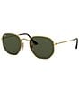 Color:Gold Green - Image 1 - Hexagonal Flat Lenses 51mm Sunglasses