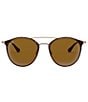 Color:Copper - Image 2 - High Street Collection Ultra Light Round 52mm Sunglasses