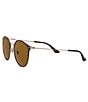 Color:Copper - Image 3 - High Street Collection Ultra Light Round 52mm Sunglasses