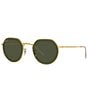 Color:Gold - Image 1 - Jack Rb3565 53mm Gold Sunglasses