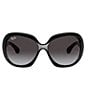 Color:Black - Image 2 - Jackie Ohh II Oversized Sunglasses with Gradient Lenses