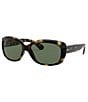 Color:Lite Havana - Image 1 - Jackie Ohh Rectangular 58mm Sunglasses