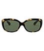 Color:Lite Havana - Image 2 - Jackie Ohh Rectangular 58mm Sunglasses