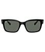 Color:Shiny Black - Image 2 - Jeffery Square 55mm Polarized Sunglasses