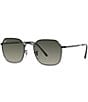 Color:Black - Image 1 - Jim 55mm Aviator Sunglasses