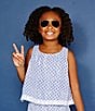 Color:Gold - Image 6 - Jr. Children's Aviator Sunglasses