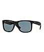 Color:Black/Blue - Image 1 - Justin Polarized Square Sunglasses