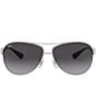 Color:Silver - Image 2 - Men's 0RB3386 63mm Aviator Sunglasses