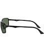 Color:Black - Image 3 - Men's 0RB3498 61mm Rectangle Sunglasses